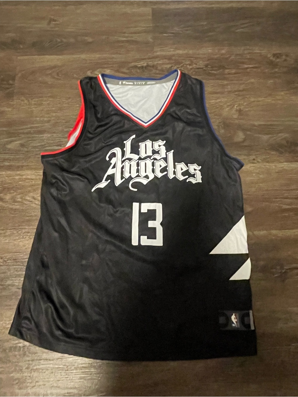 Los Angeles Black Basketball Jersey with Number 13 George Clippers Sz M